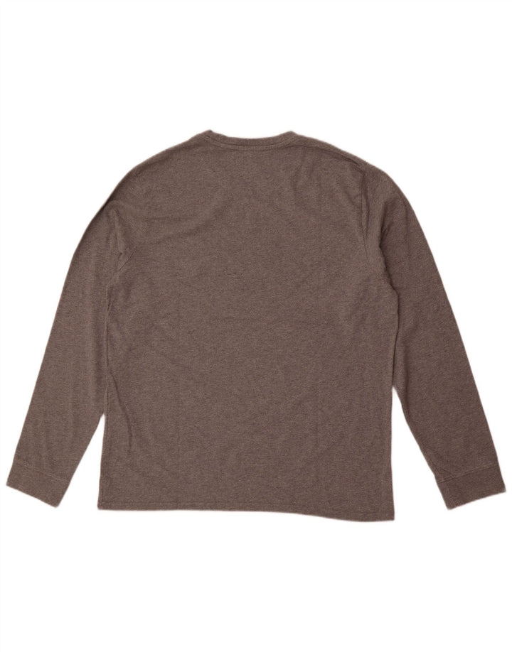 Levi's Maglia da uomo con vestibilità standard, manica lunga, cotone chiazzato grigio largo