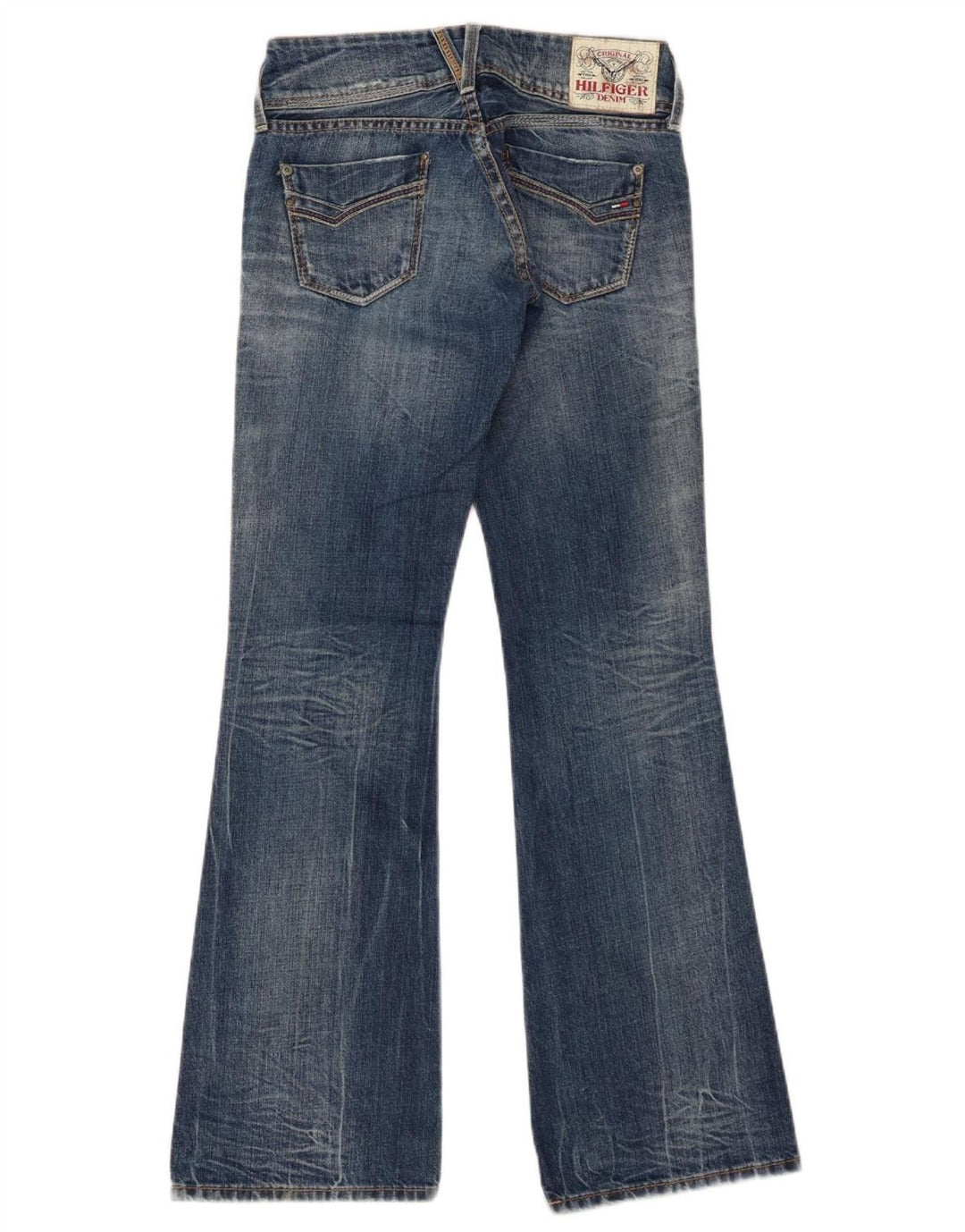 Jeans svasati da donna Tommy Hilfiger W26 L32 cotone blu navy