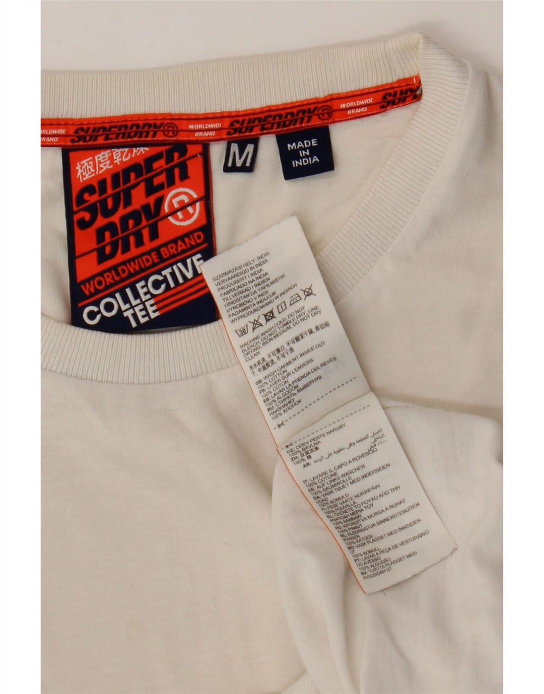 T-shirt da uomo SUPERDRY Top in cotone bianco medio