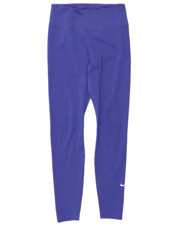 Leggings Nike Dri Fit da donna UK 8 Small Blu Poliestere