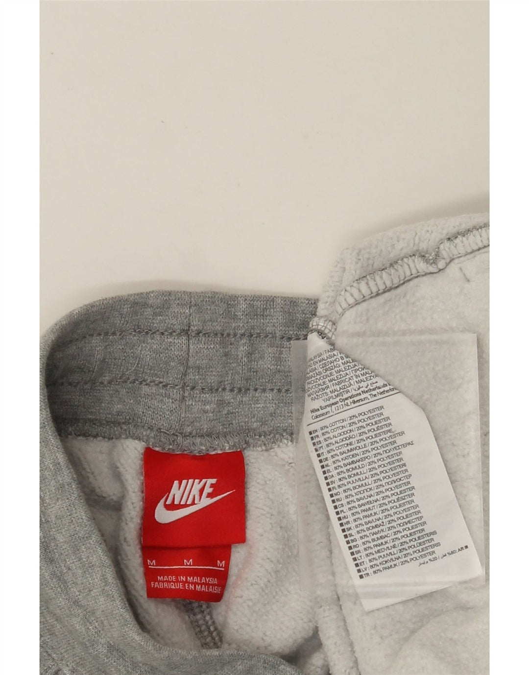 NIKE Pantaloni da tuta con grafica da donna Joggers UK 14 Cotone grigio medio