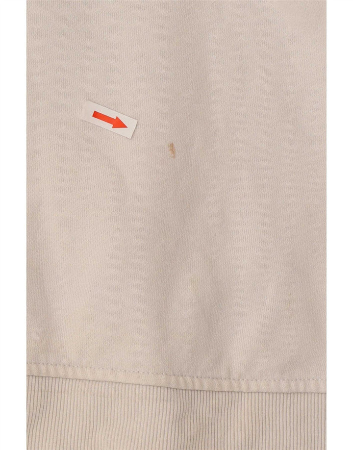 Fila Felpa grafica da uomo in cotone color block bianco medio