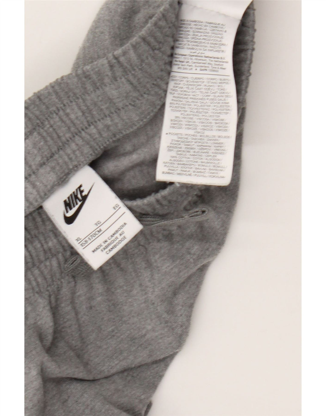 Pantaloncini sportivi Nike da ragazzo 13-14 anni XL Poliestere chiazzato grigio