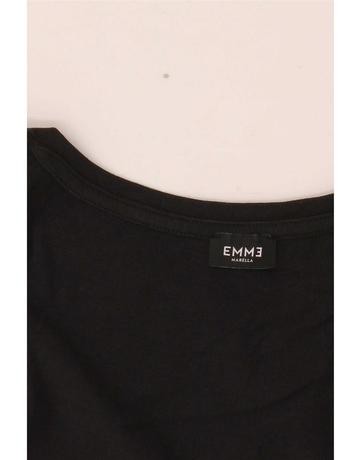 Top grafico EMME da donna Marella manica 3/4 UK 12 medio nero