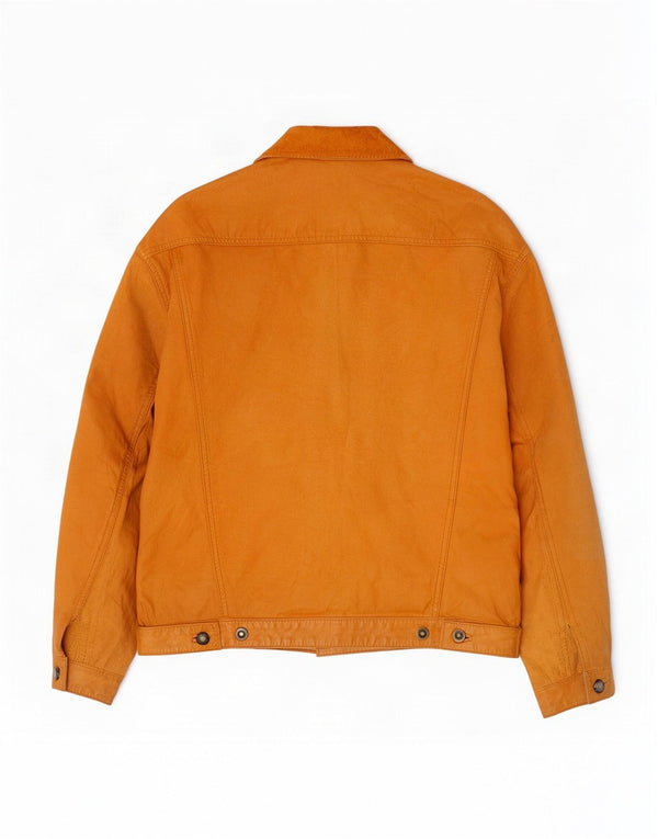 Giacca in pelle vintage da uomo IT 52 XL gialla
