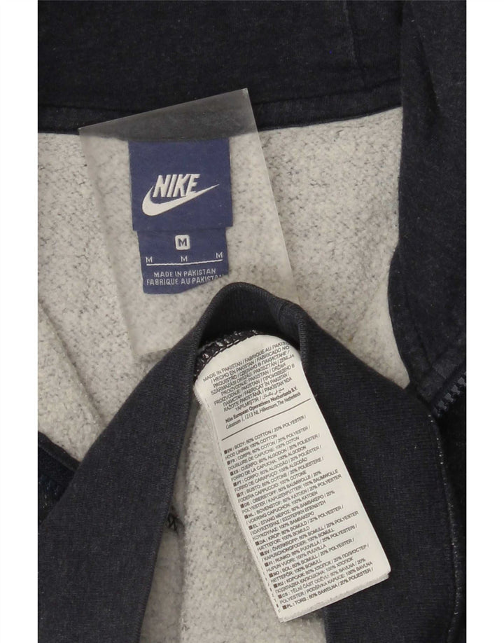 Felpa con cappuccio e zip da uomo Nike in cotone blu navy medio