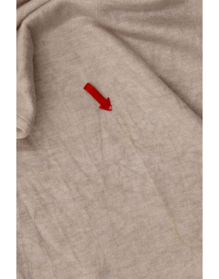 Maglione cardigan da donna Zara UK 14 grande viscosa beige