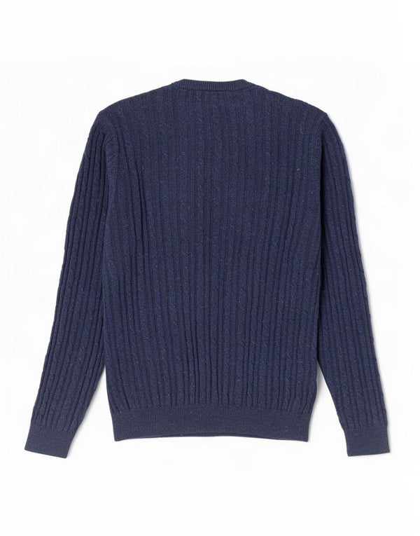 Maglione maglione girocollo da uomo Jack Wills in cotone blu navy medio