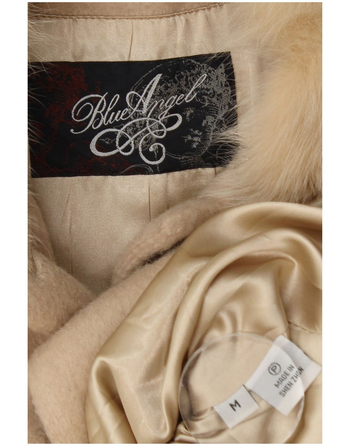 Soprabito vintage da donna UK 14 Cashmere beige medio