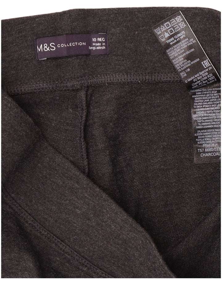 Pantaloni da tuta da donna Marks & Spencer UK 10 piccoli in cotone grigio