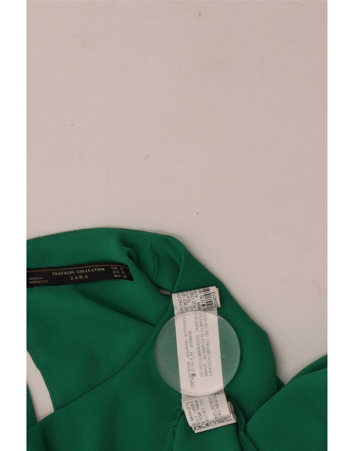 Camicetta senza maniche da donna Zara UK 6 XS poliestere verde
