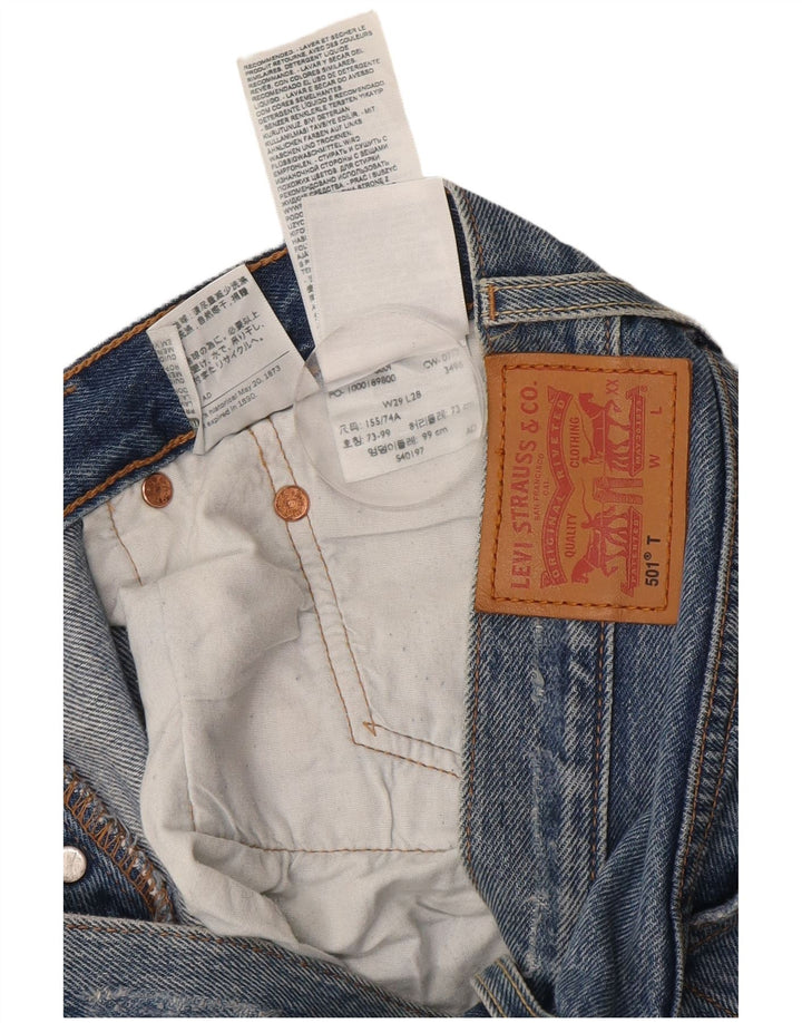 Jeans dritti effetto vissuto Levi's 501 da donna W29 L28 in cotone blu