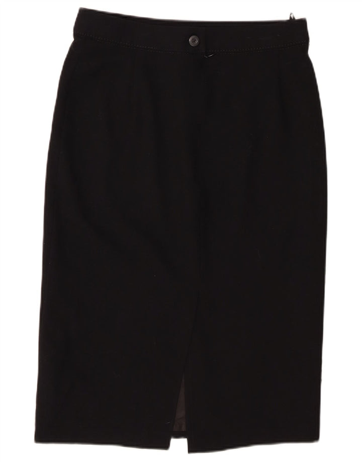 Gonna a tubino da donna Marks & Spencer UK 10 piccola W28 poliestere nero