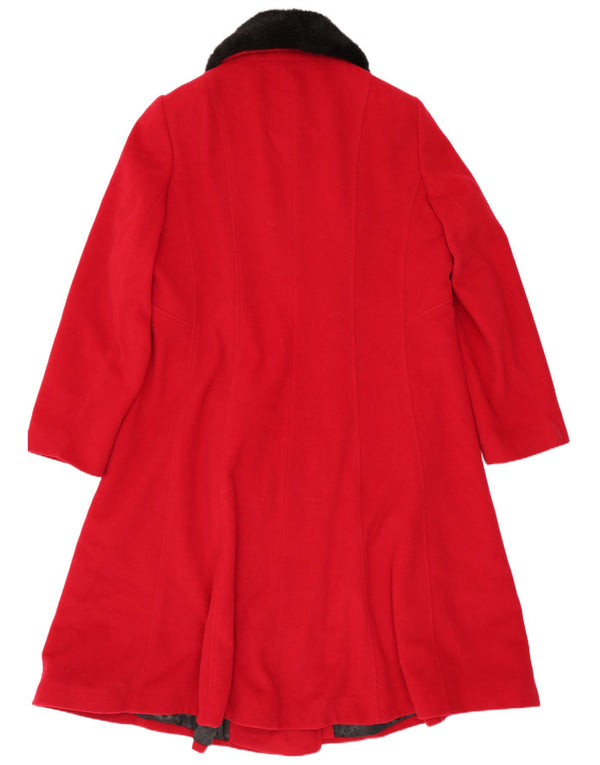 Cappotto doppiopetto da donna Windsmoor UK 14 Blocco colore rosso medio