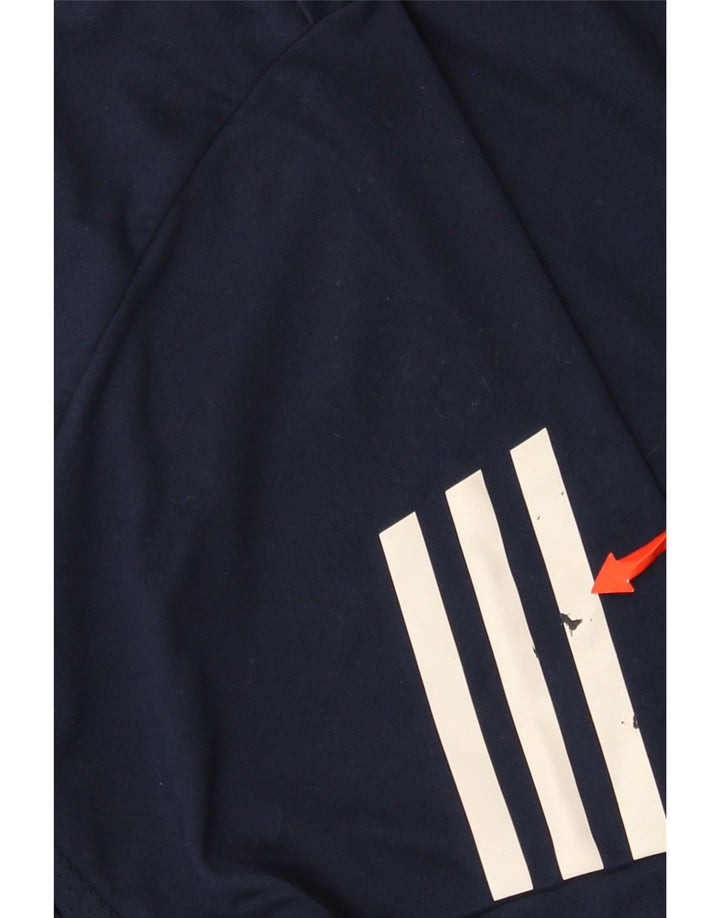 Polo Adidas Climacool da uomo piccola in poliestere blu navy