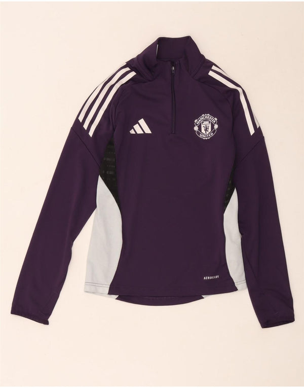 Maglietta Adidas per ragazze Manchester United Graphic manica lunga 11-12 anni viola