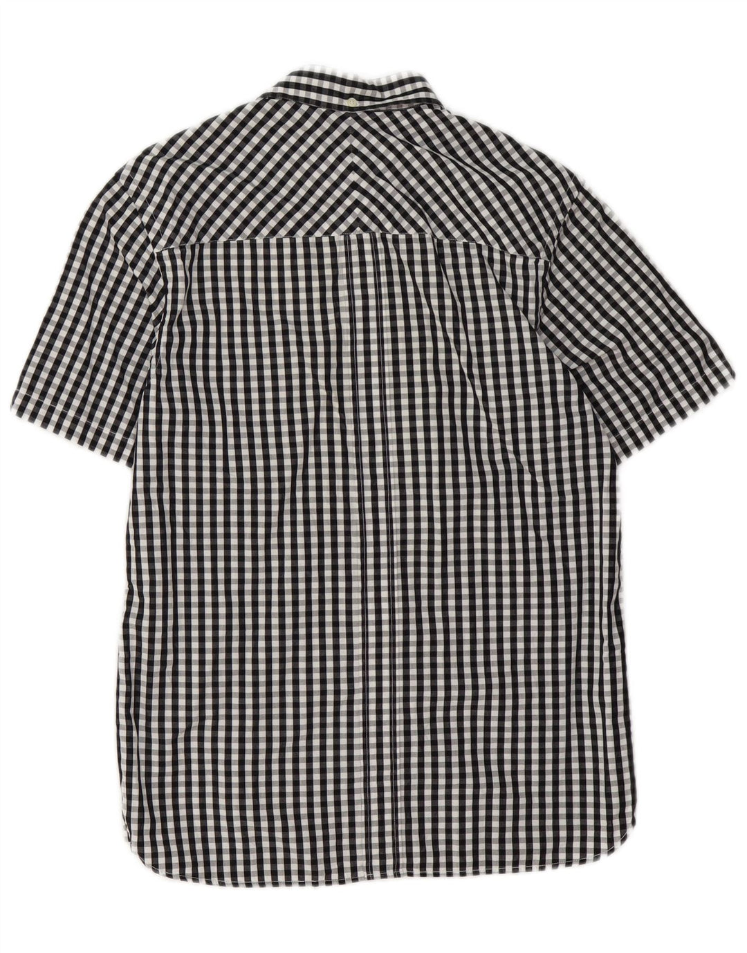 Camicia a maniche corte da uomo Fred Perry piccola in cotone a quadretti nero