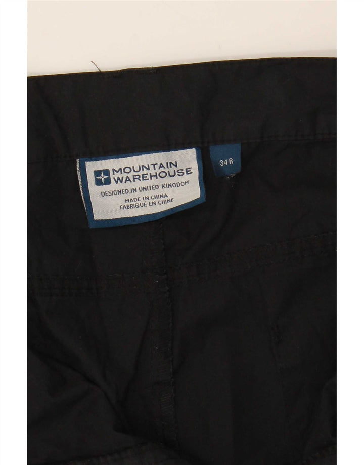 Pantaloni cargo dritti da uomo Mountain Warehouse W34 L32 poliestere nero