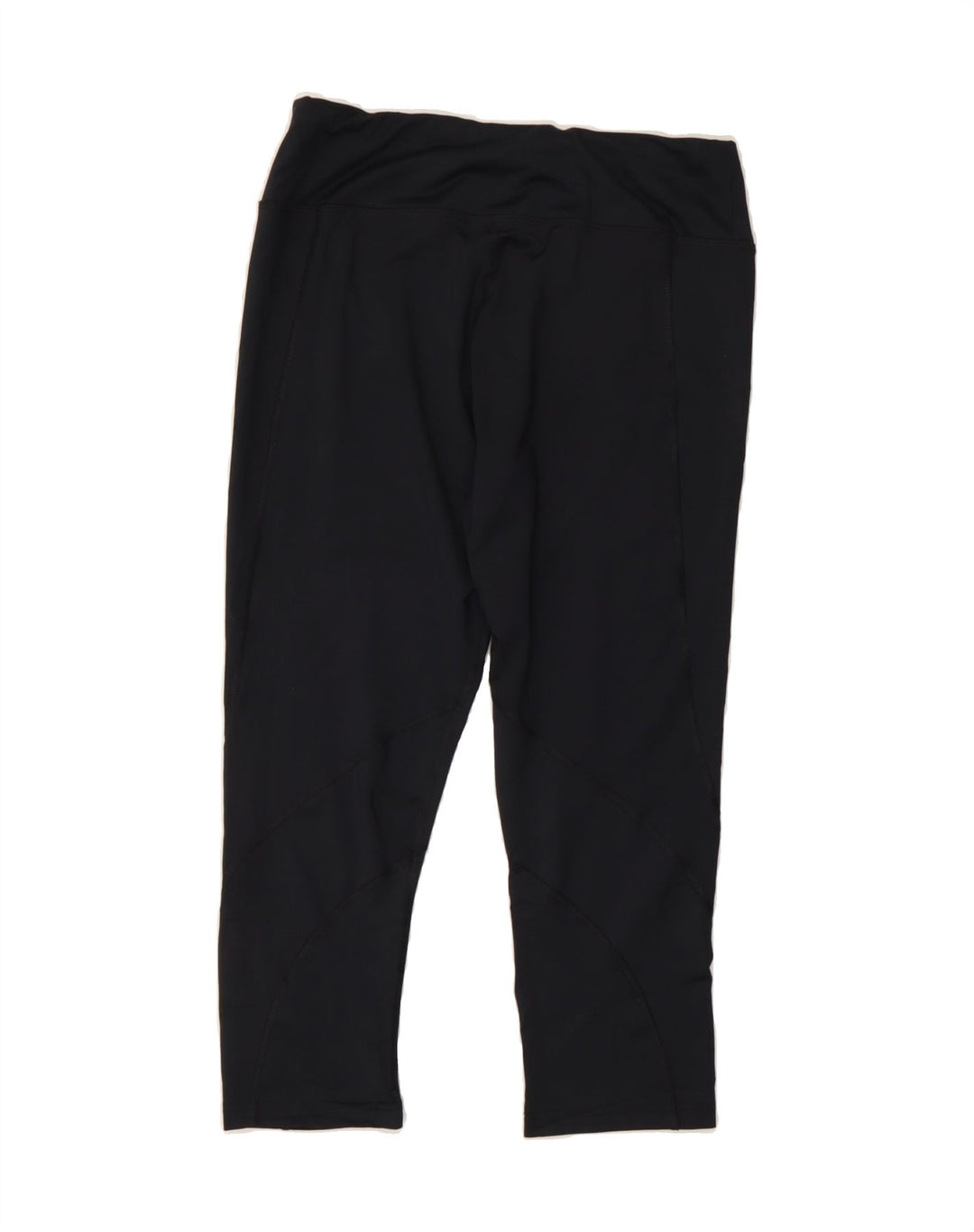 CHAMPION Womens Capri Leggings UK 14 Large  Black Polyester Vintage Champion and Second-Hand Champion from Messina Hembry 