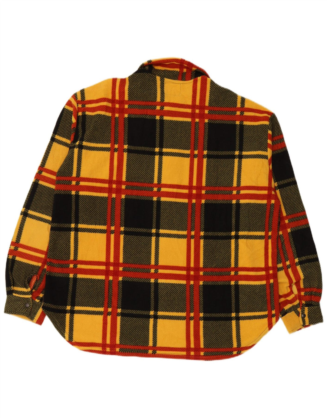 Camicia in pile da uomo VINTAGE overshirt grande poliestere scozzese multicolore