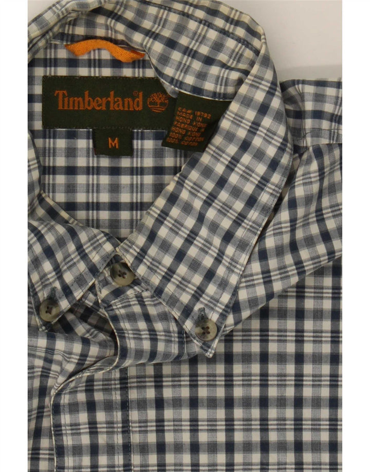 Camicia da uomo Timberland in cotone a quadri blu navy medio