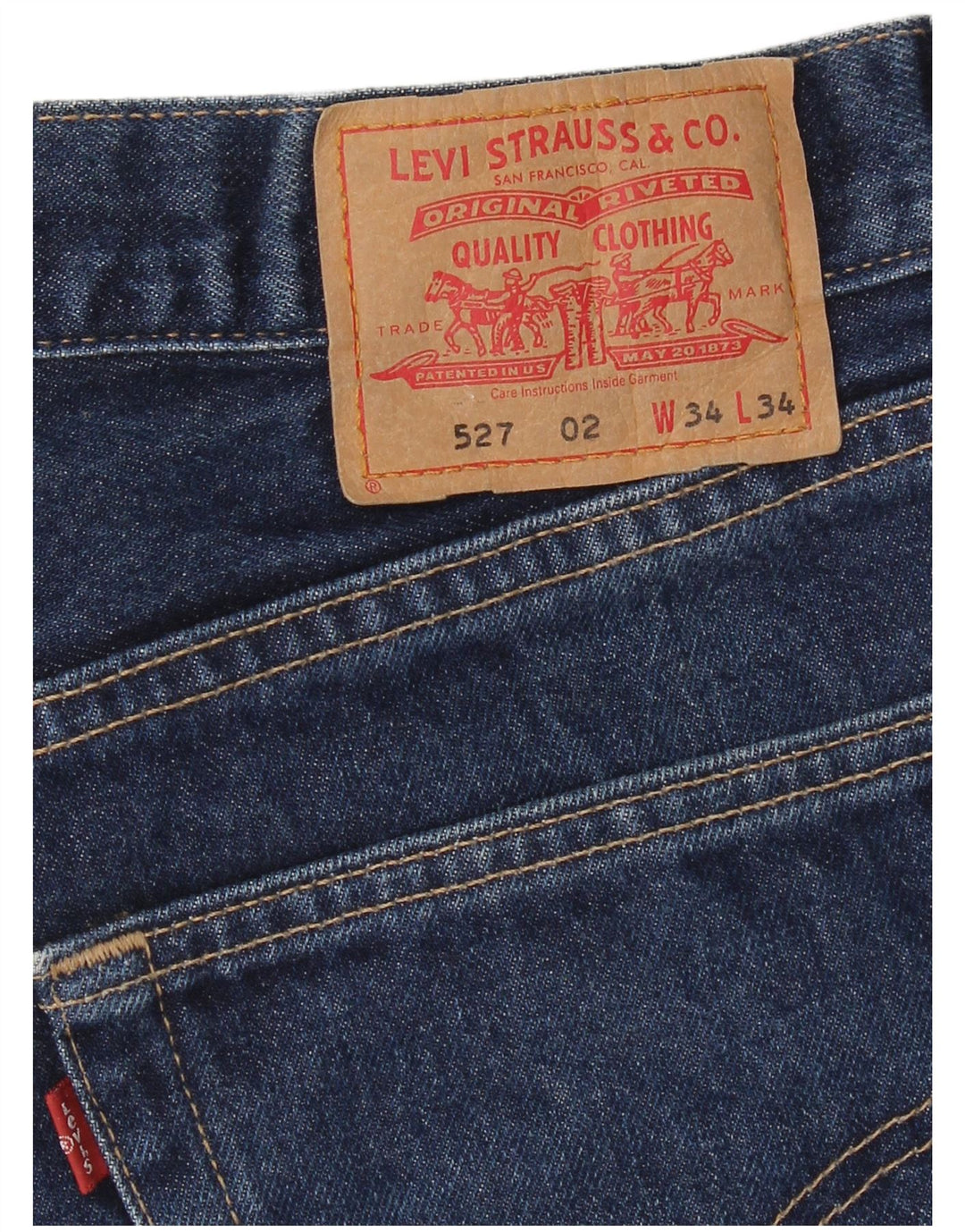 Jeans Levi's Uomo 527 Bootcut W34 L34 Blu Navy