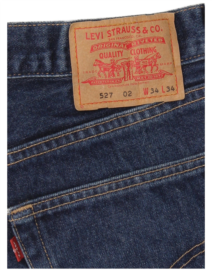 Jeans Levi's Uomo 527 Bootcut W34 L34 Blu Navy