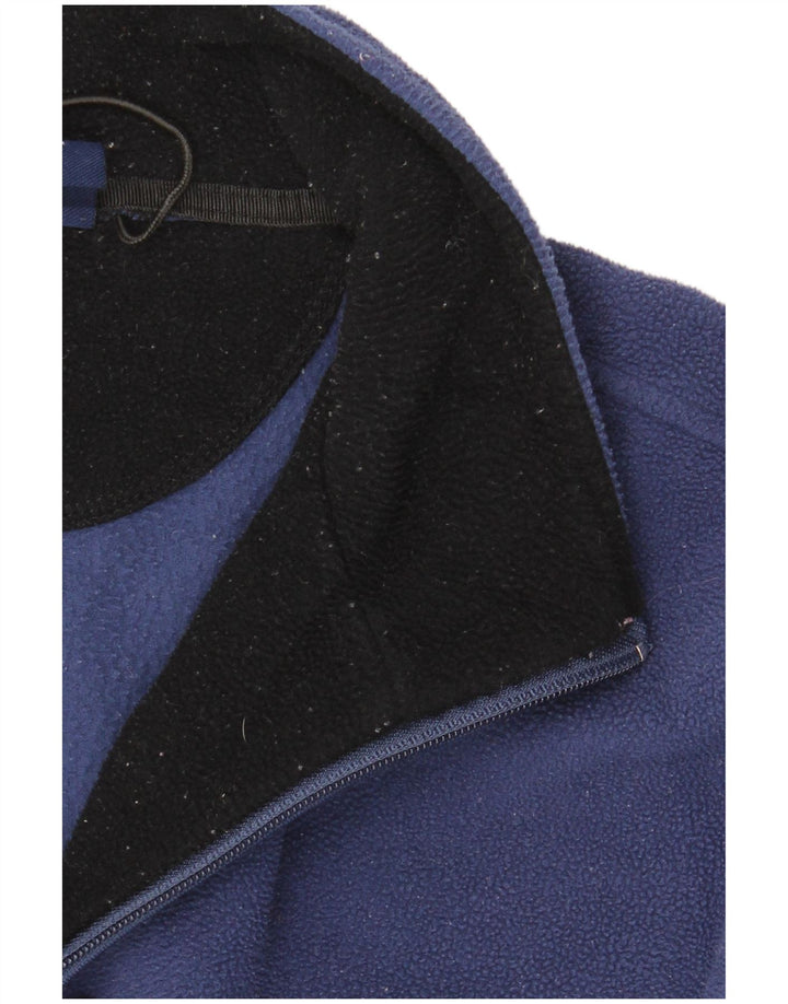 Maglione in pile Marks & Spencer da uomo blu Harbour con zip e collo medio blu navy