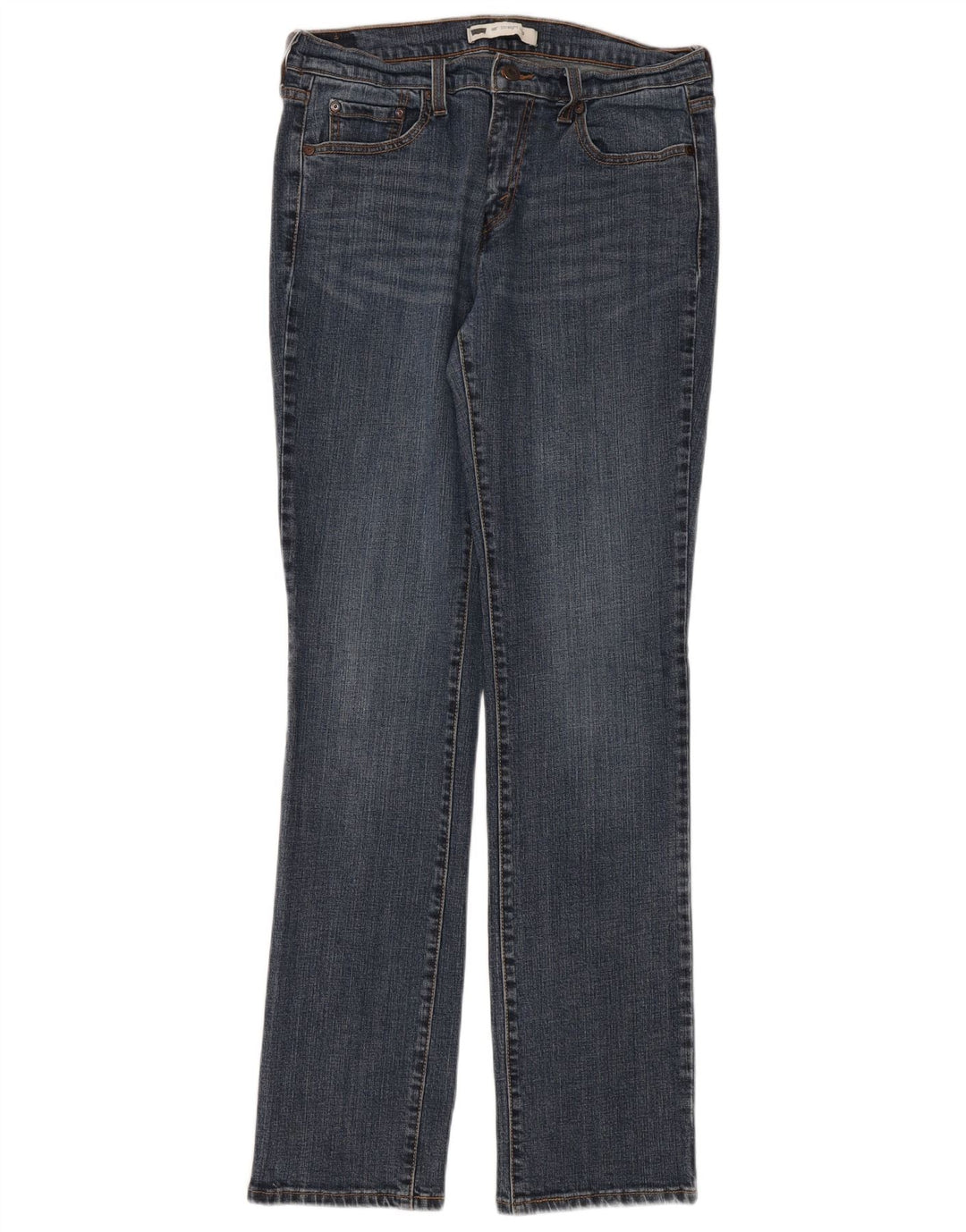 Levi's Donna 505 Jeans dritti US 10 Large W32 L34 Cotone blu
