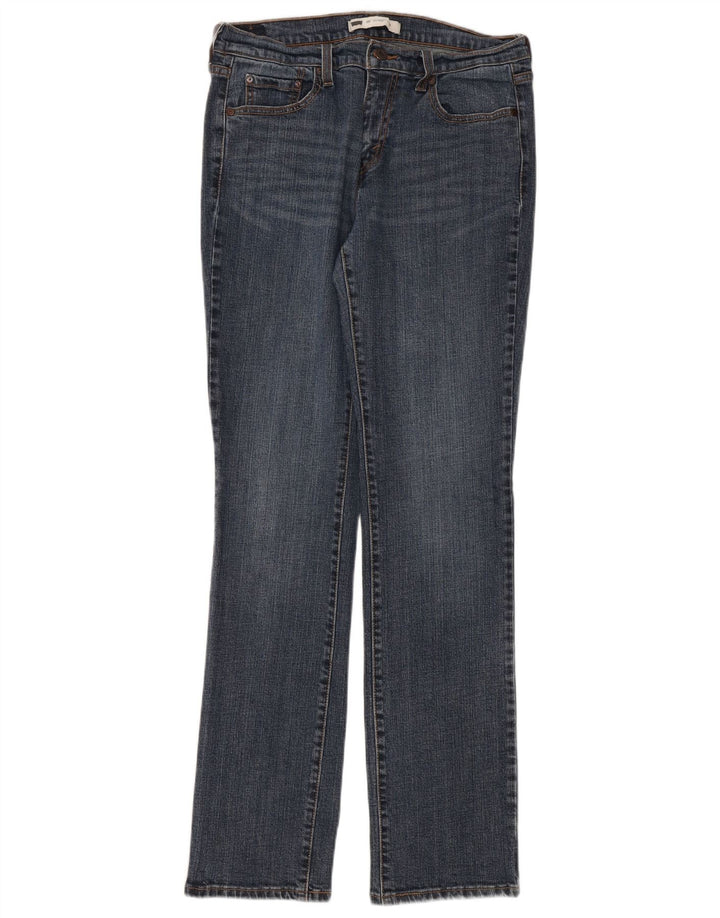 Levi's Donna 505 Jeans dritti US 10 Large W32 L34 Cotone blu