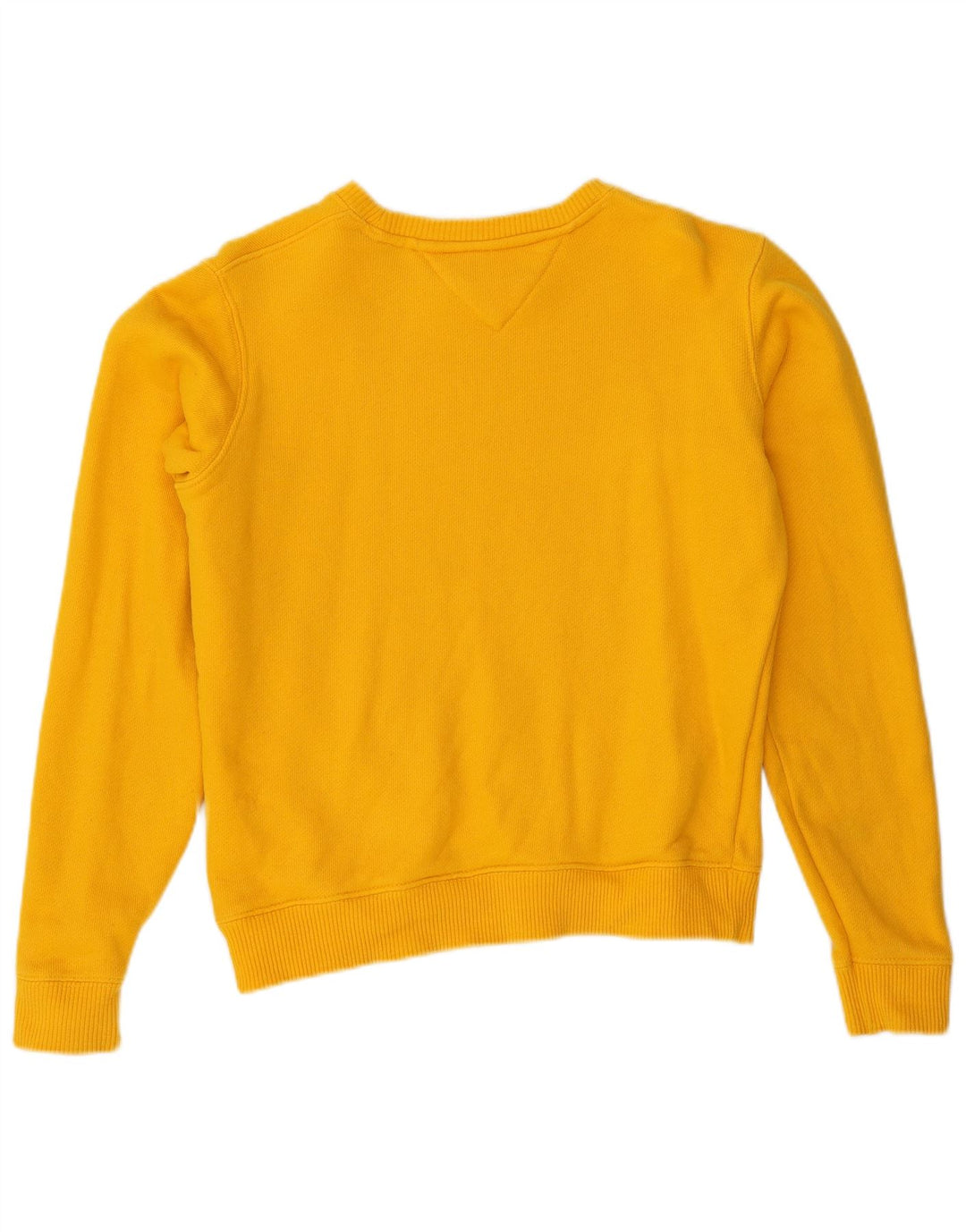 TOMMY HILFIGER Felpa oversize da donna Maglione UK 10 Piccolo Giallo