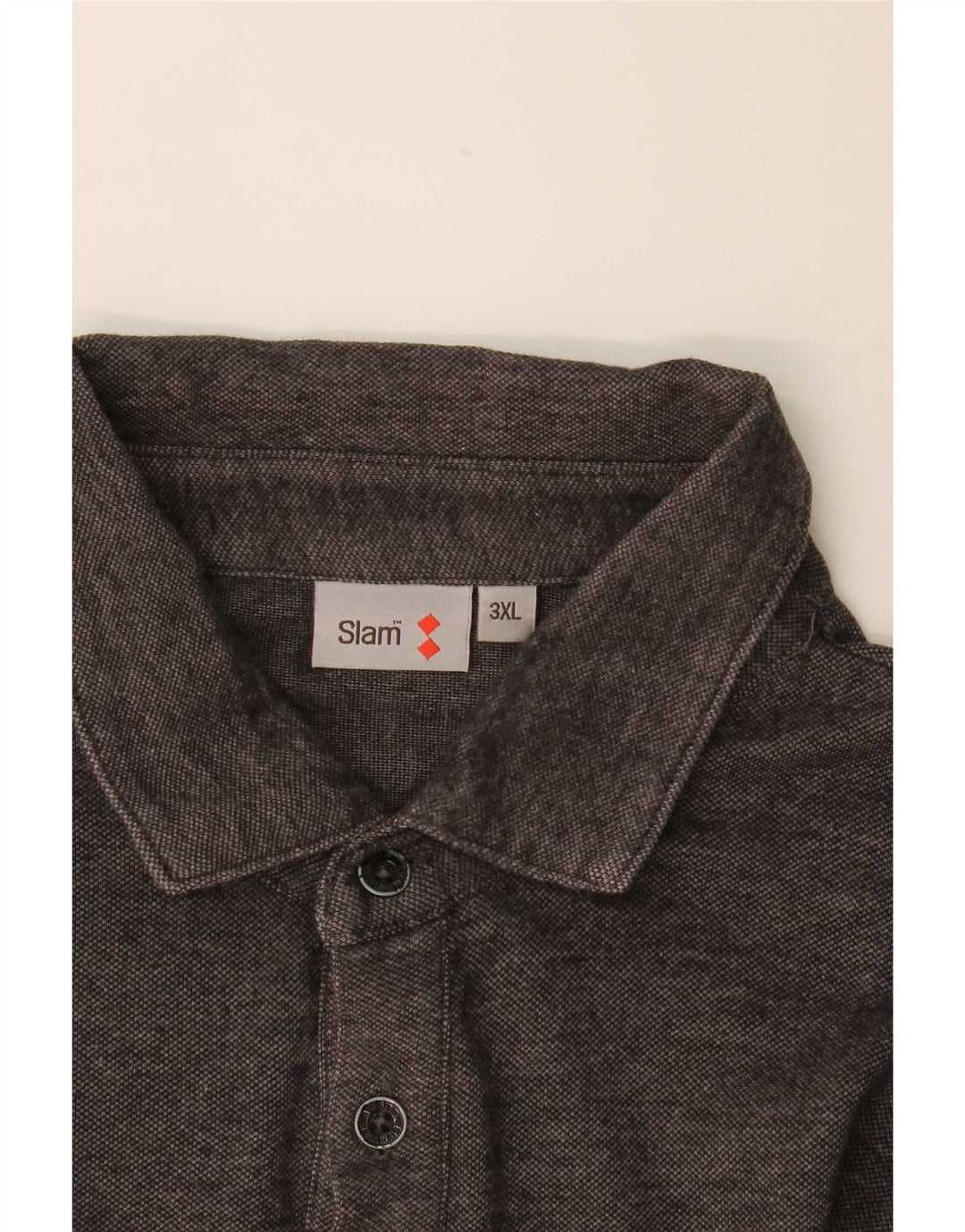 Polo da uomo a maniche lunghe Slam 3XL grigia chiazzata