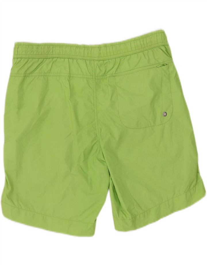 Bikkembergs Pantaloncini da bagno grafici da uomo in poliammide a righe verde medio