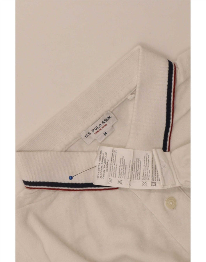 Polo Assn. Polo da uomo in cotone bianco medio