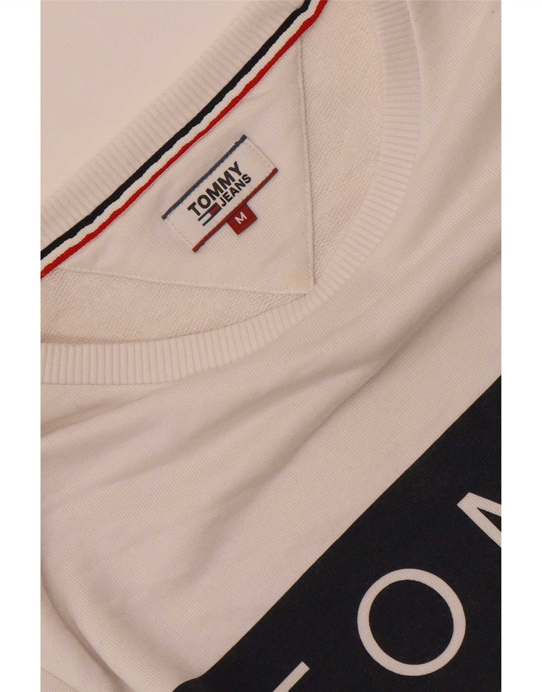 Felpa da donna Tommy Hilfiger Maglione UK 14 Medium White Colourblock