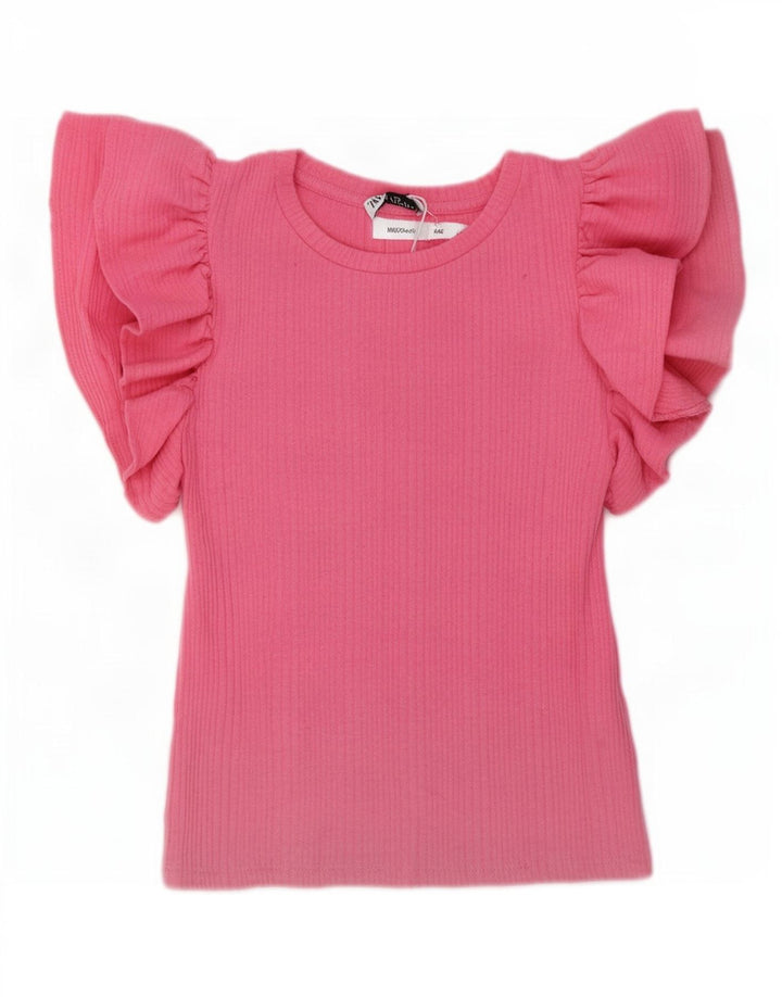 Camicetta da donna Zara Top UK 10 piccola rosa poliestere