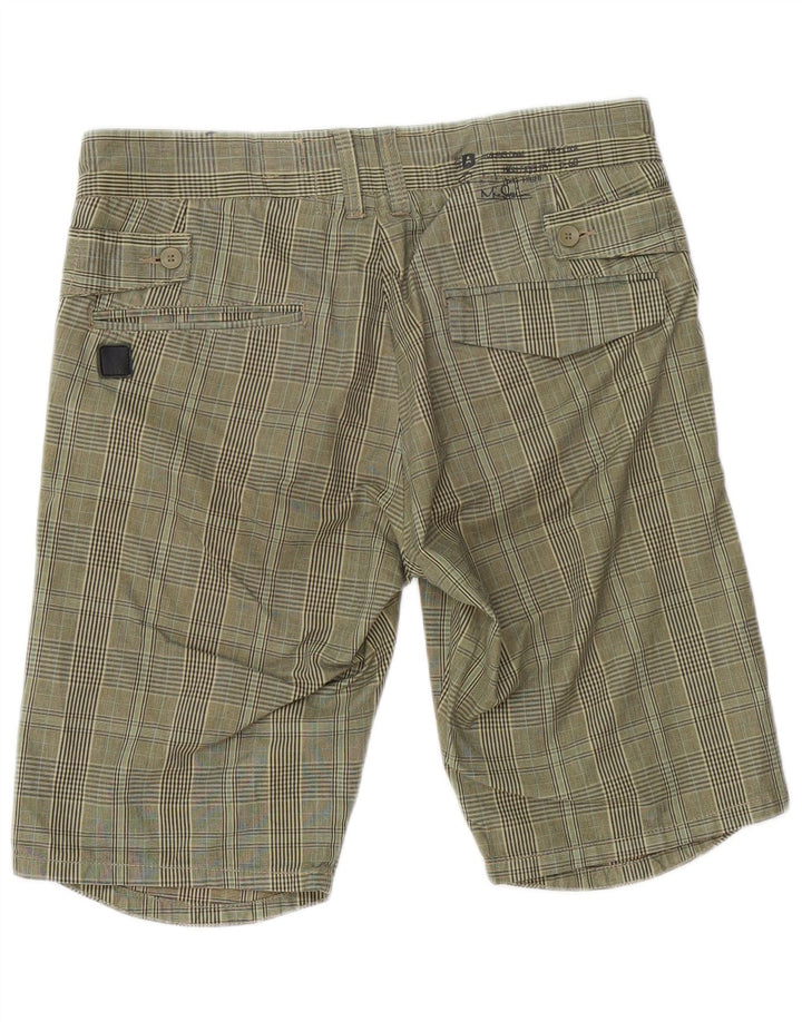 Pantaloncini chino da uomo Jack & Jones medi W32 in cotone a quadri kaki