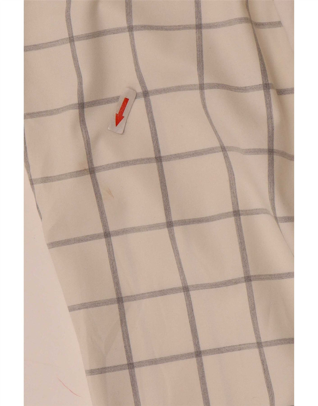 Pantaloni chino slim da uomo Zara EU 40 medio W31 L33 poliestere a quadri bianchi