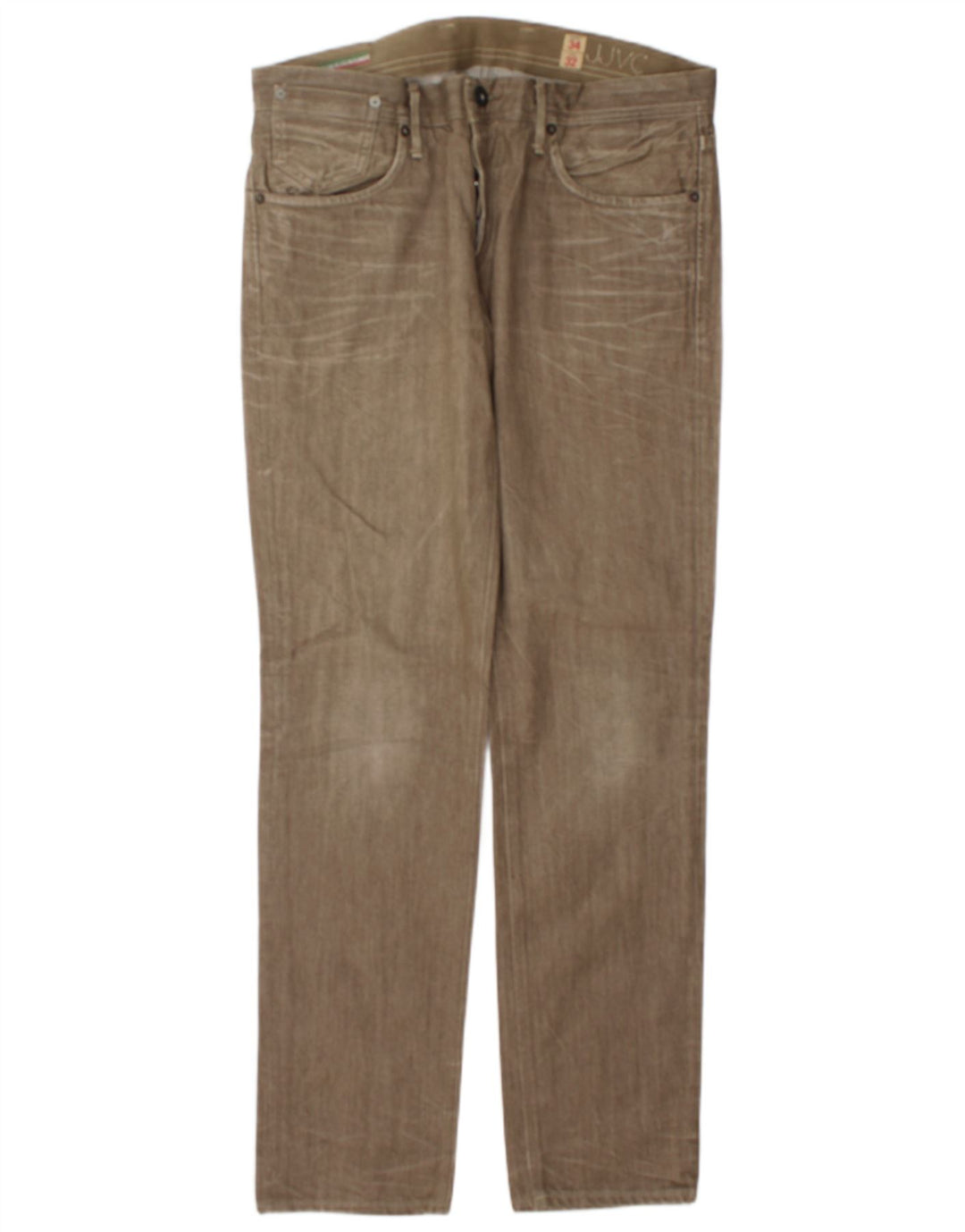 Jeans dritti da uomo Jack & Jones W34 L32 cotone kaki