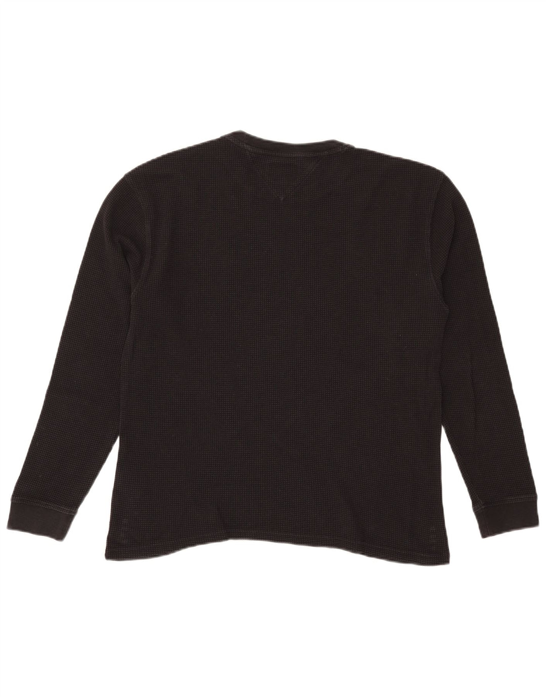 Tommy Hilfiger Uomo Top Manica Lunga Piccolo Cotone Nero