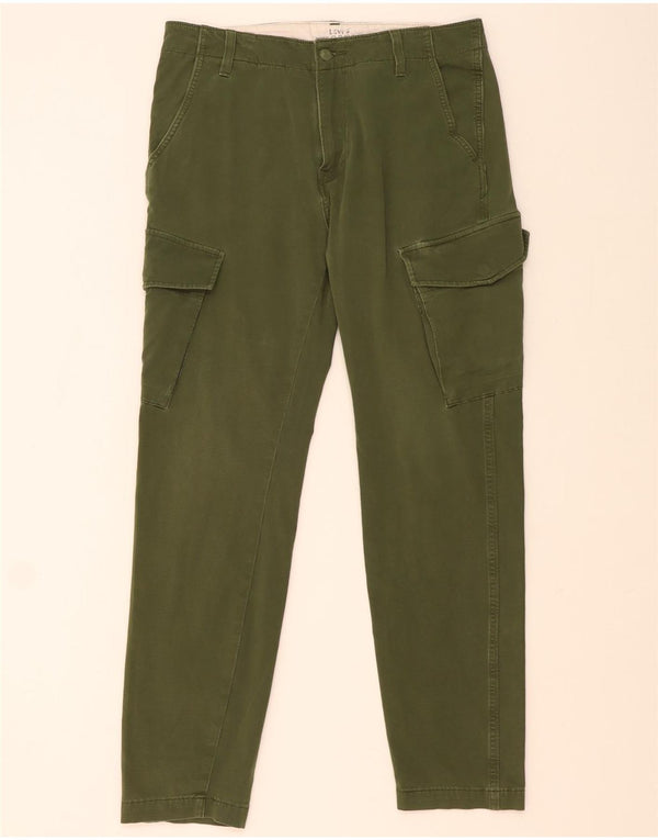 Pantaloni cargo slim da uomo Levi's W31 L30 in cotone verde