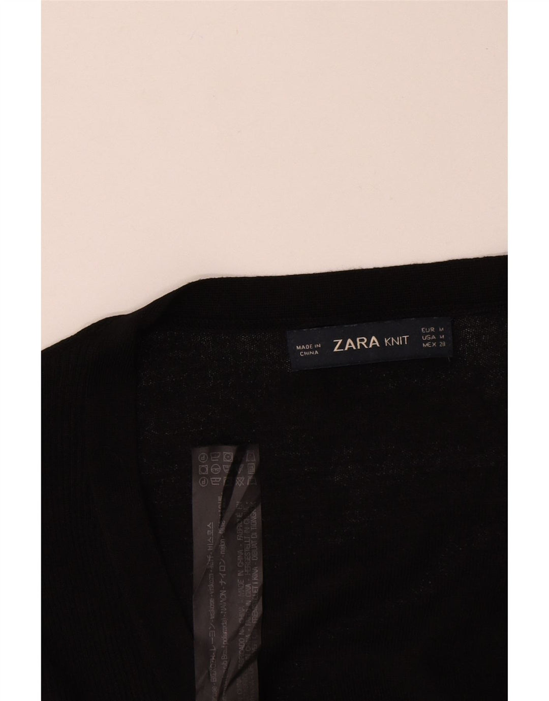 Maglione cardigan da donna Zara UK 12 viscosa nera media