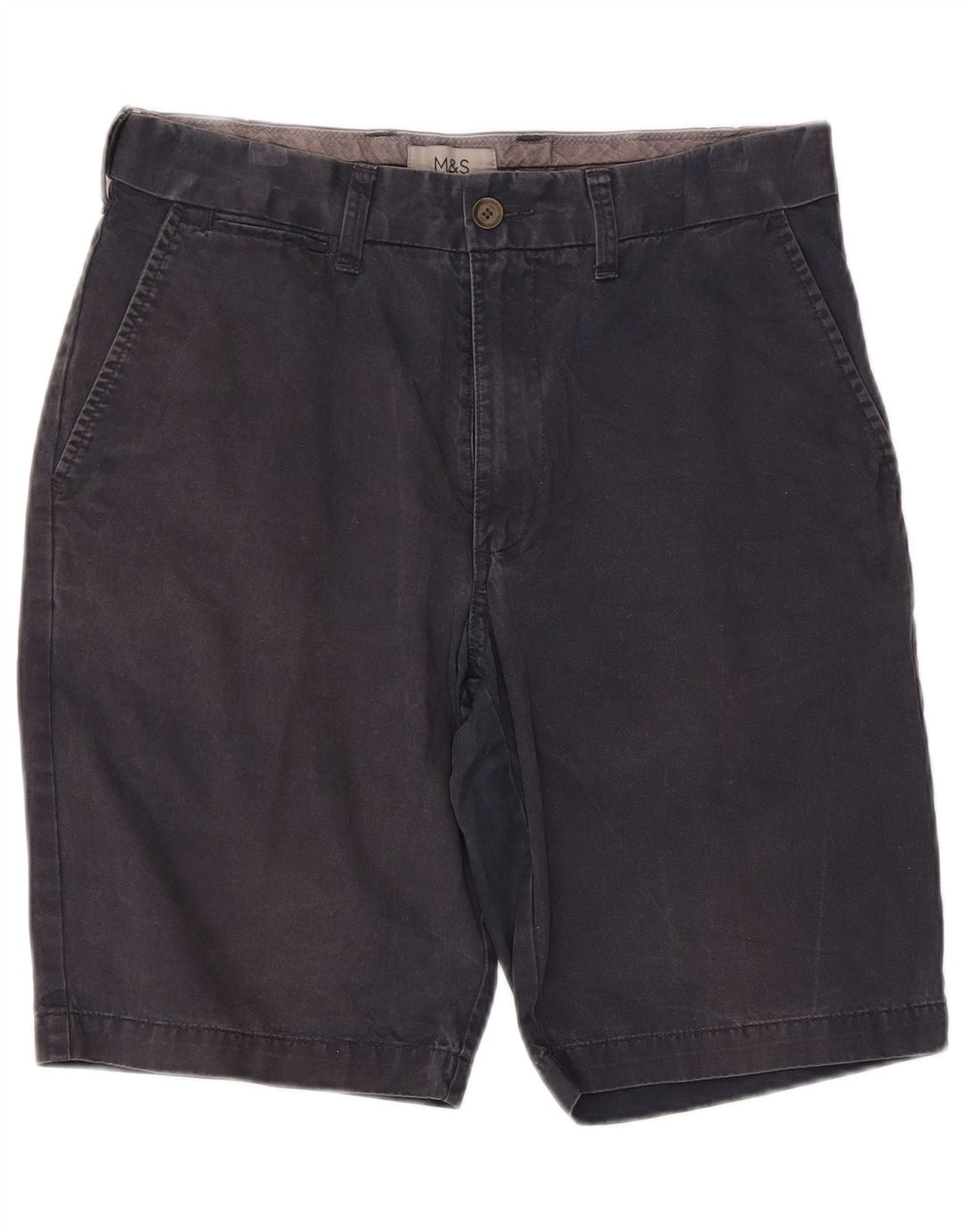 Pantaloncini chino da uomo Marks & Spencer W30 cotone blu navy medio