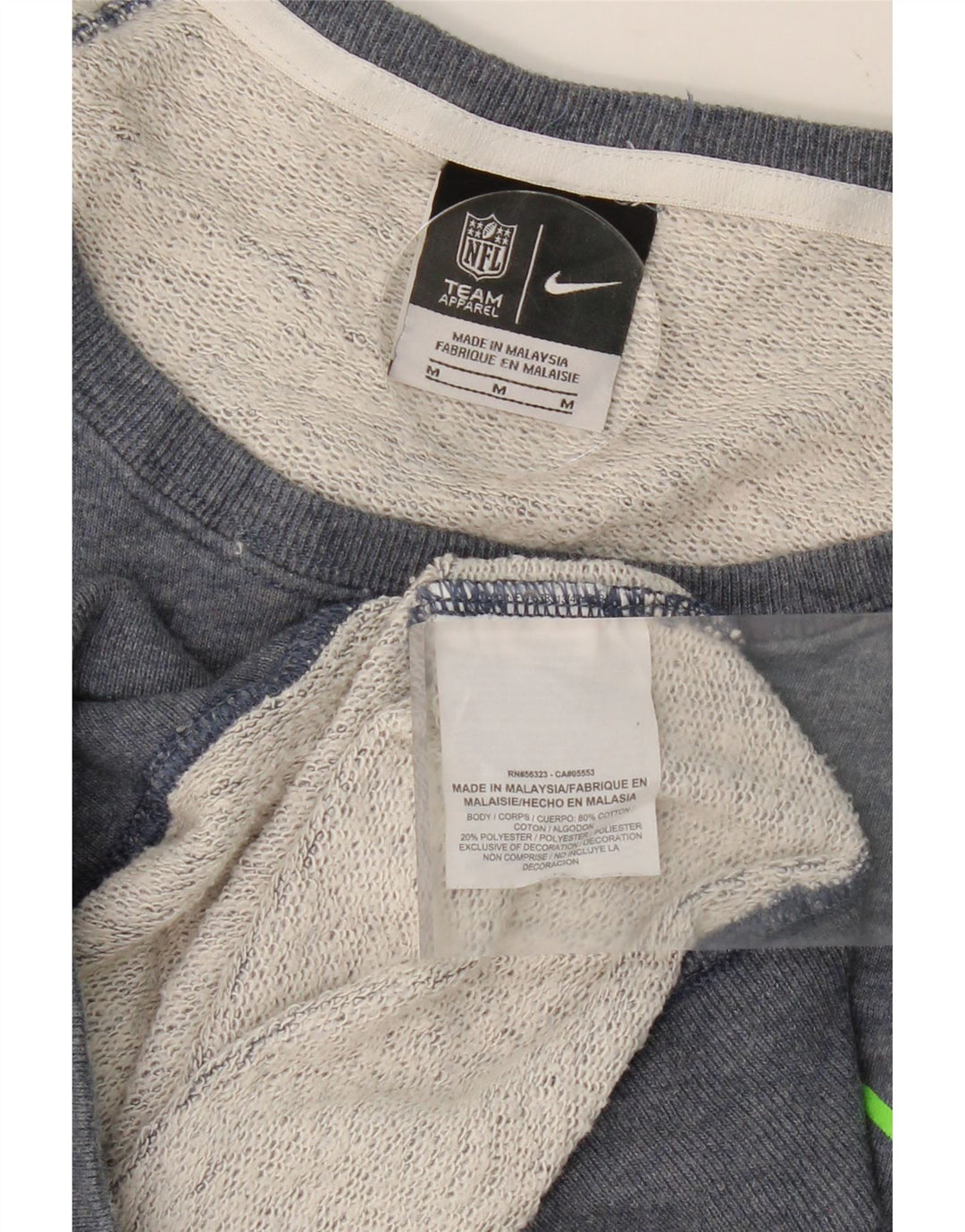 NIKE Womens Seattle Seahawks Sweatshirt Jumper UK 14 Medium Navy Blue Vintage Nike and Second-Hand Nike from Messina Hembry 