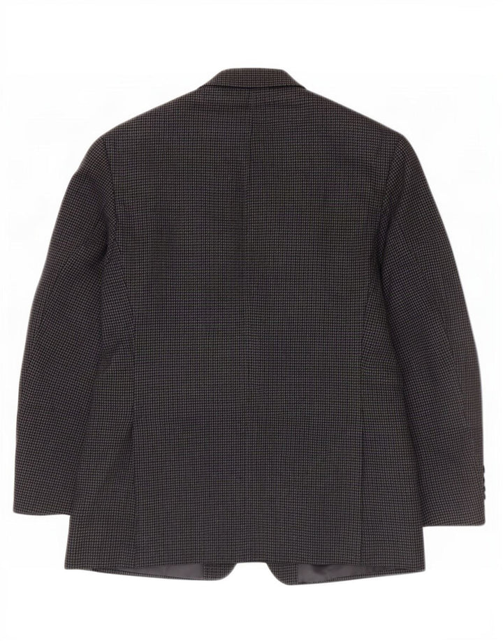 Giacca blazer da uomo a 2 bottoni Wellington UK 40 grande pied de poule grigio
