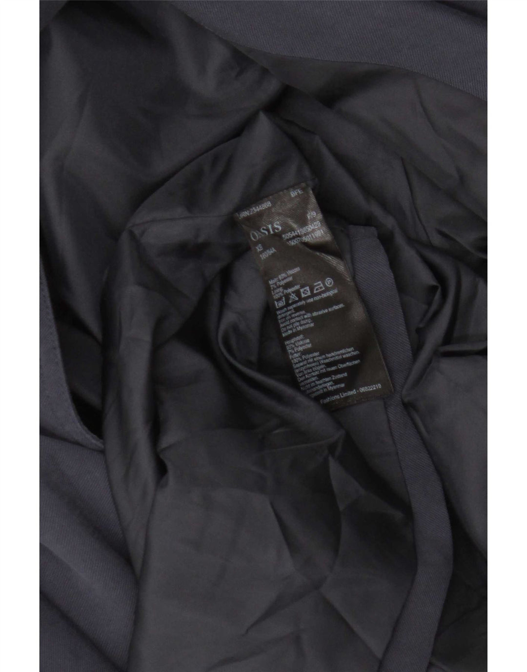 Trench da donna Oasis UK 6 XS in viscosa blu navy