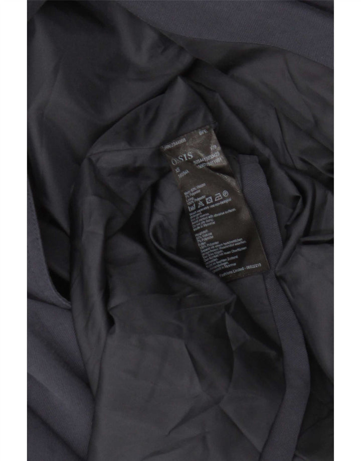 Trench da donna Oasis UK 6 XS in viscosa blu navy