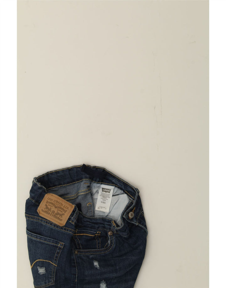 LEVI'S Boys Distressed Slim Jeans 13-14 Years W28 L28 Blue Cotton Vintage Levi's and Second-Hand Levi's from Messina Hembry 