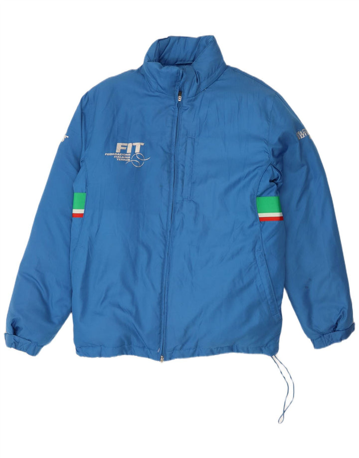 Sergio Tacchini Giacca imbottita grafica da uomo UK 42 XL Blu Colourblock