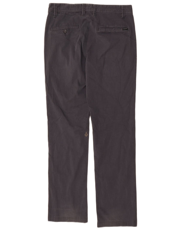 Pantaloni chino dritti da uomo Volcom W30 L30 in cotone blu navy